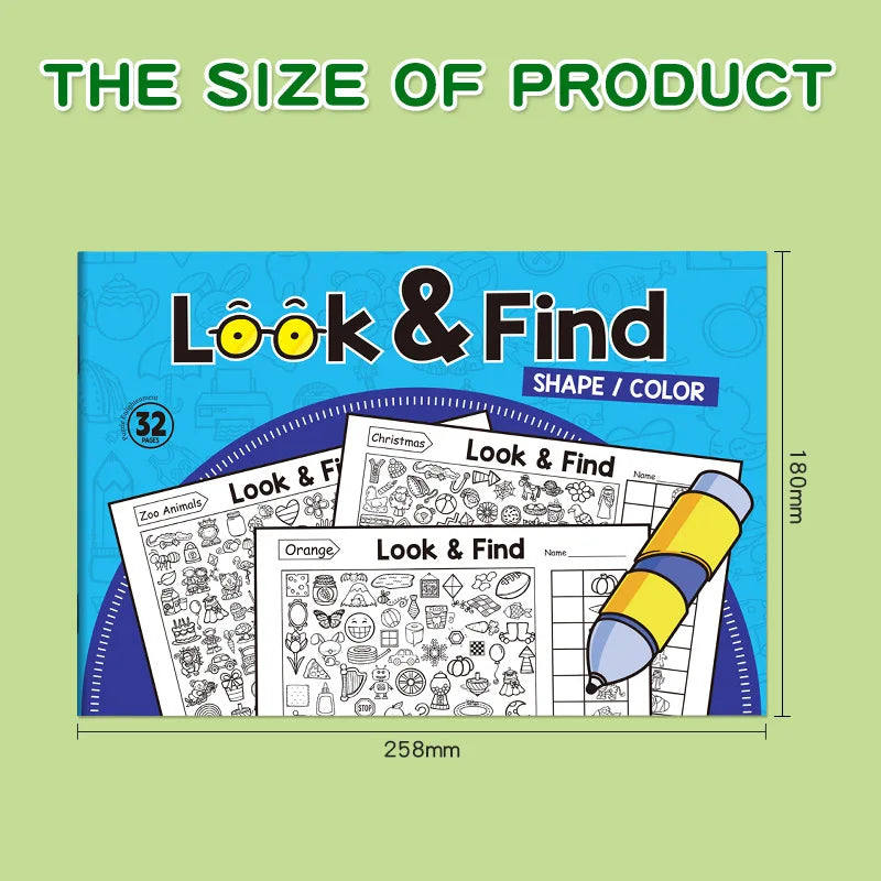 Search & Find Visual Perception Activity Book for Kids