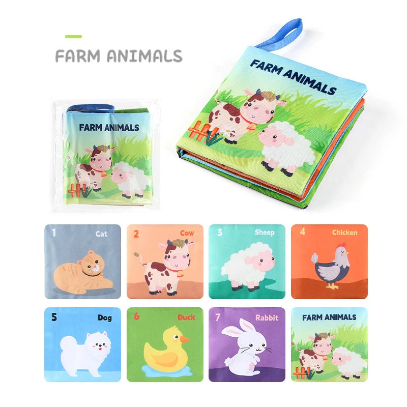 Montessori 3D Touch & Feel Sensory Cloth Book for Babies