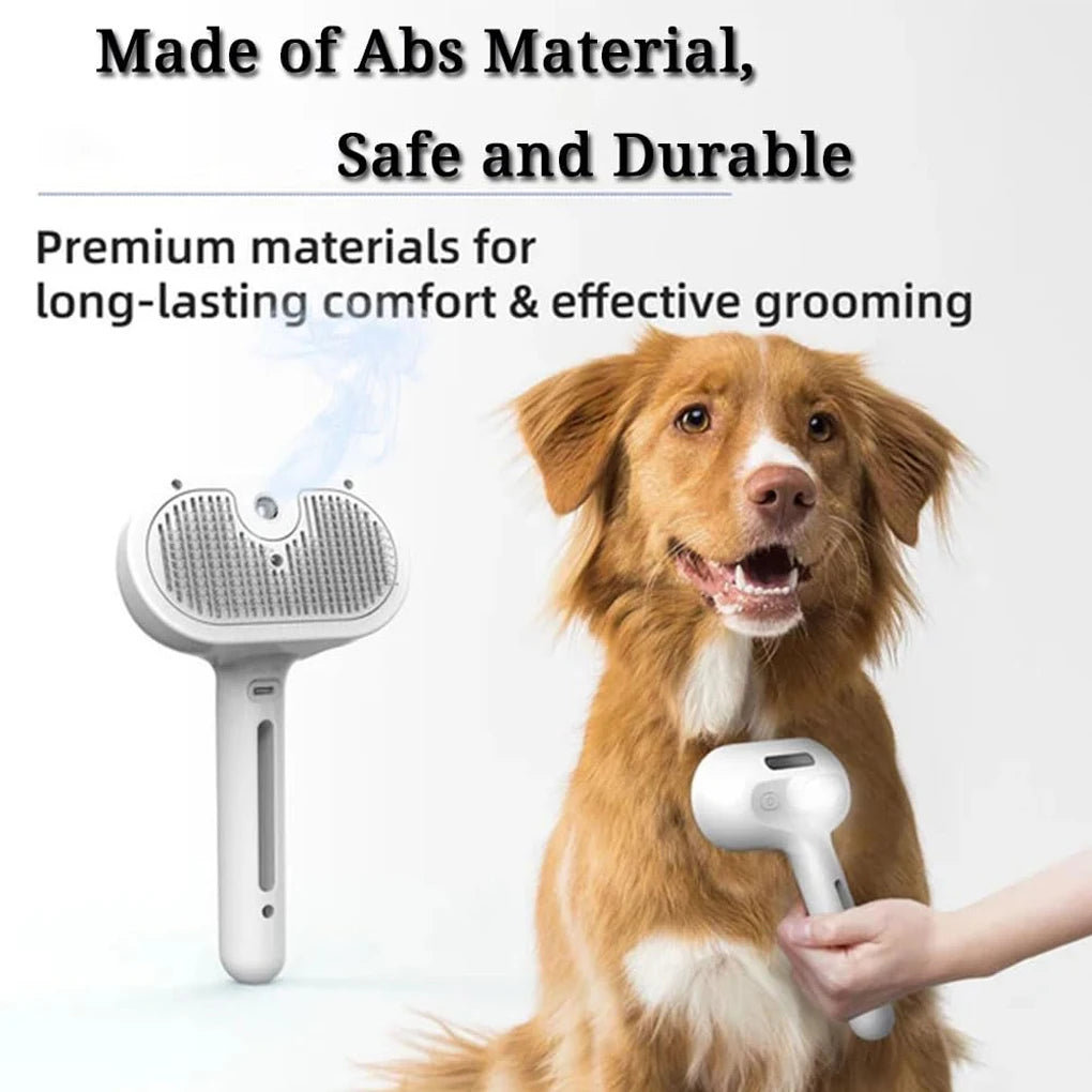 Steam Spray Dog Grooming Brush – Effortless Pet Grooming Tool