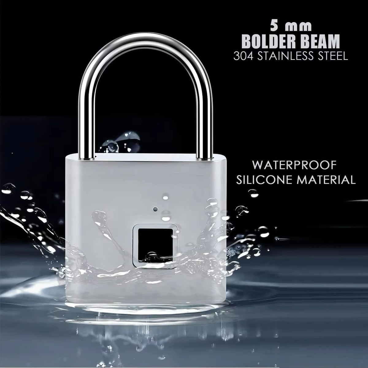 CDOK P2 Fingerprint Padlock – Biometric, Waterproof & Rechargeable