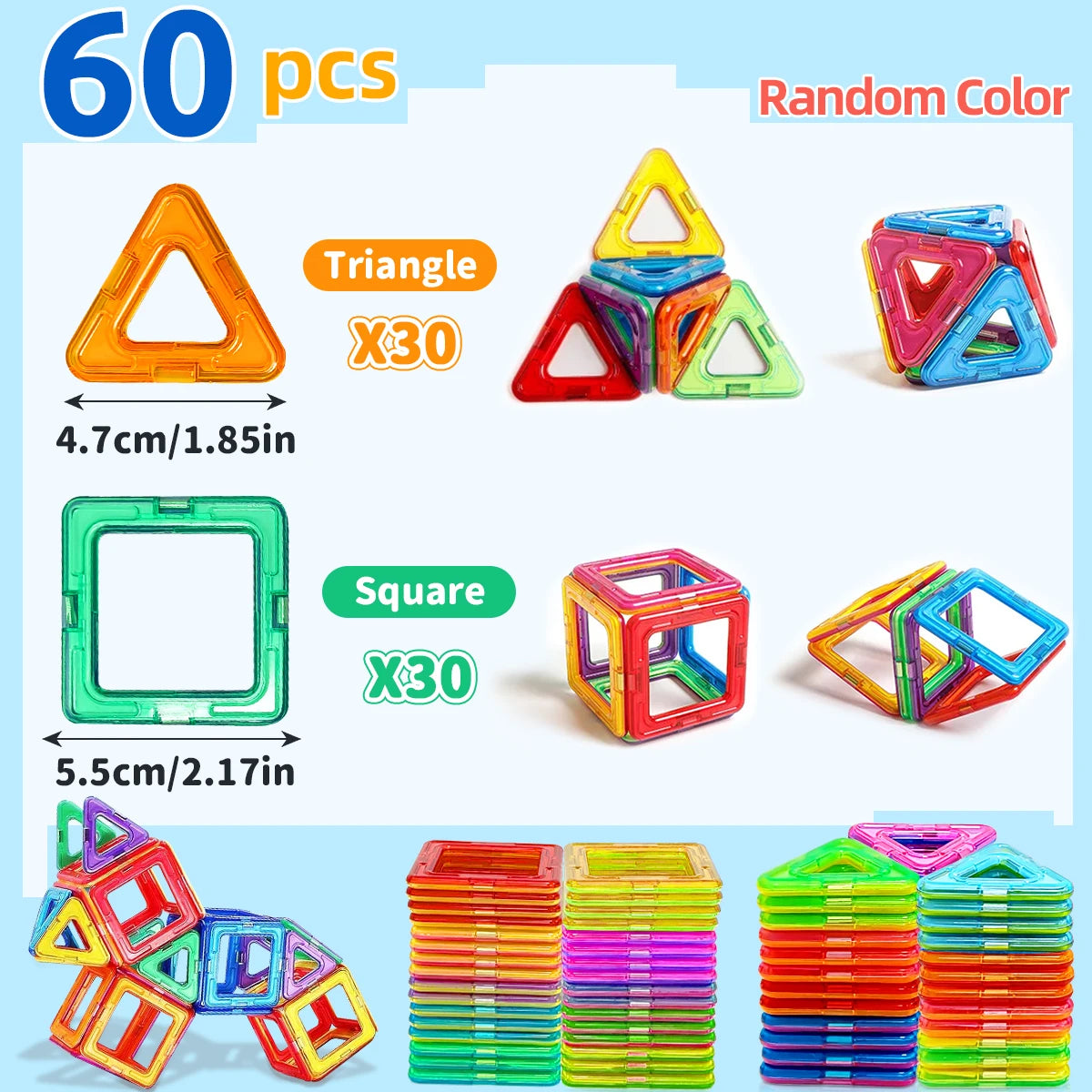 Magnetic Building Blocks – STEM Construction Toy Set