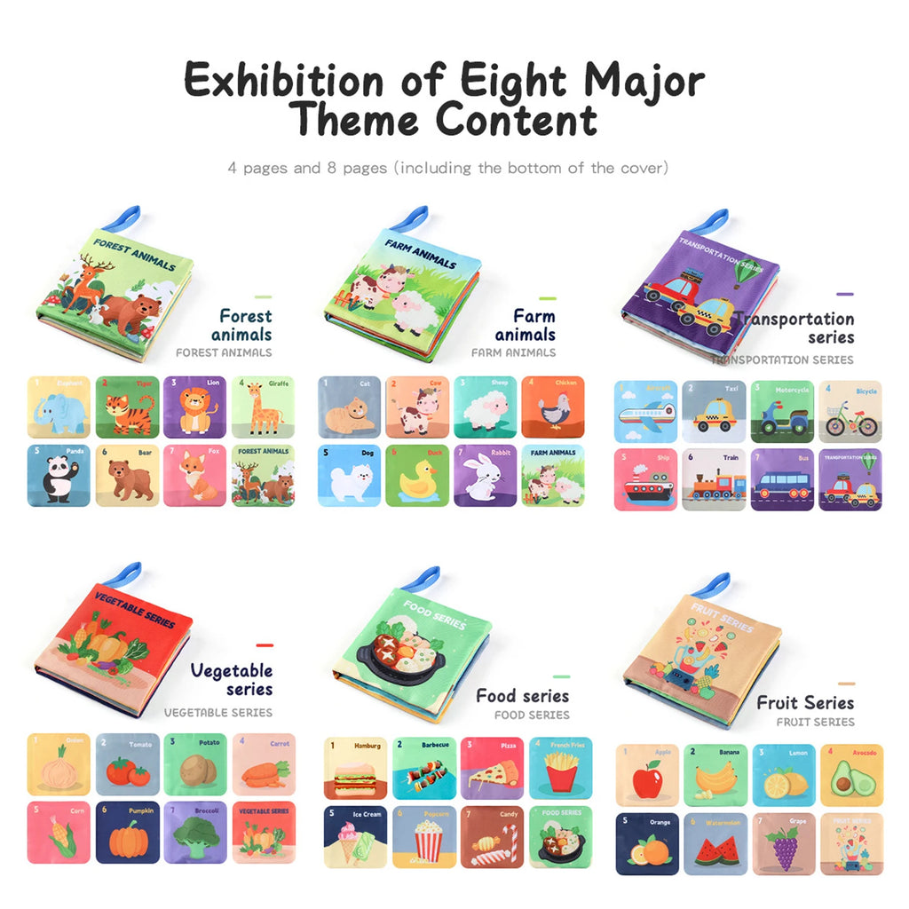 Montessori 3D Touch & Feel Sensory Cloth Book for Babies