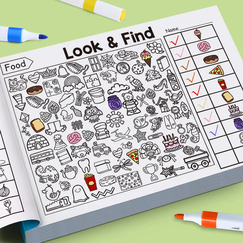 Search & Find Visual Perception Activity Book for Kids