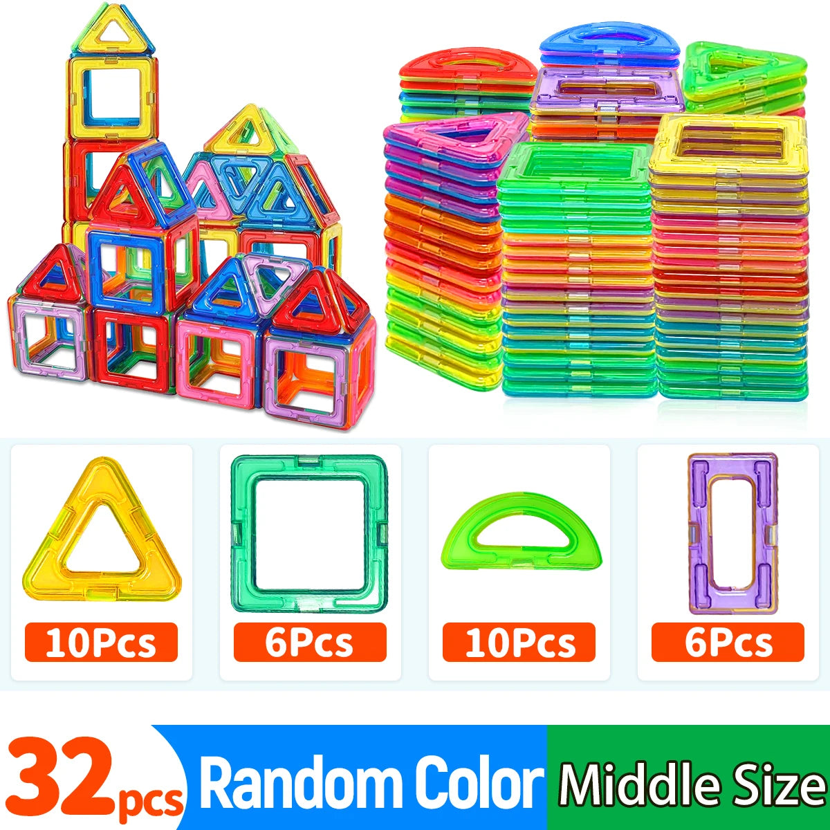 Magnetic Building Blocks – STEM Construction Toy Set