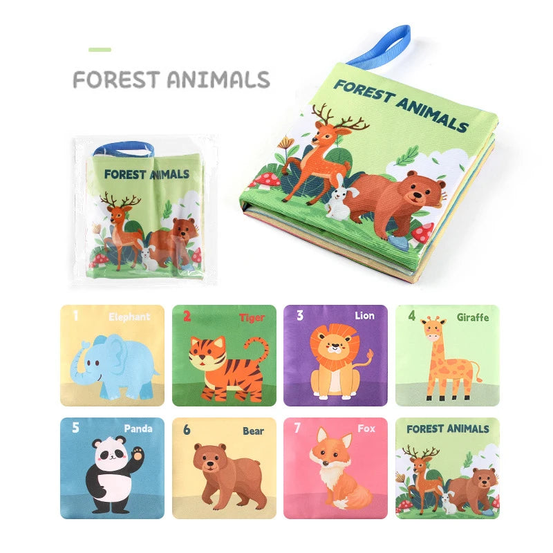 Montessori 3D Touch & Feel Sensory Cloth Book for Babies