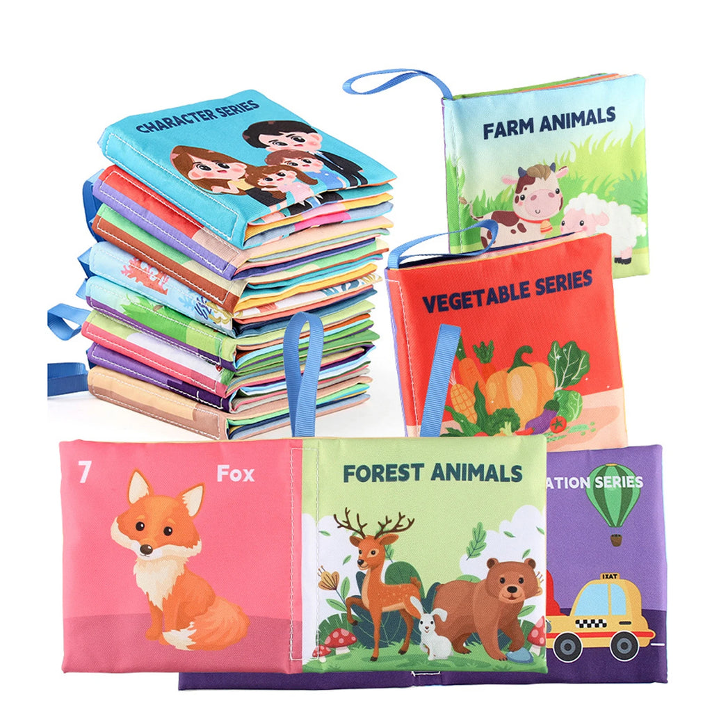 Montessori 3D Touch & Feel Sensory Cloth Book for Babies