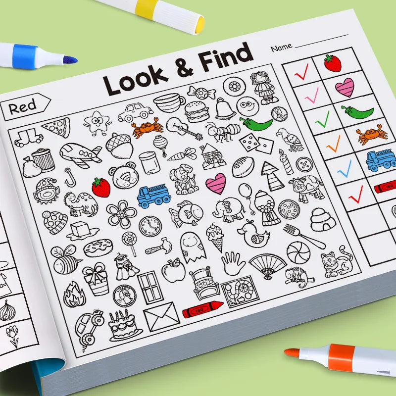 Search & Find Visual Perception Activity Book for Kids