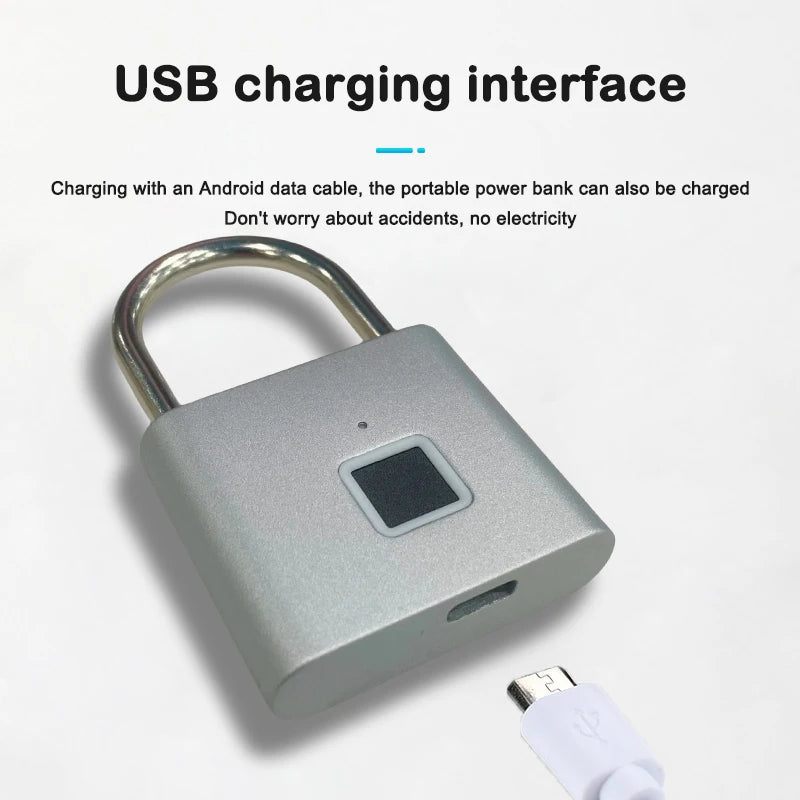 CDOK P2 Fingerprint Padlock – Biometric, Waterproof & Rechargeable