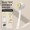 Electric Shower Cleaning Brush – 5 Heads, 3 Speeds, Long Handle