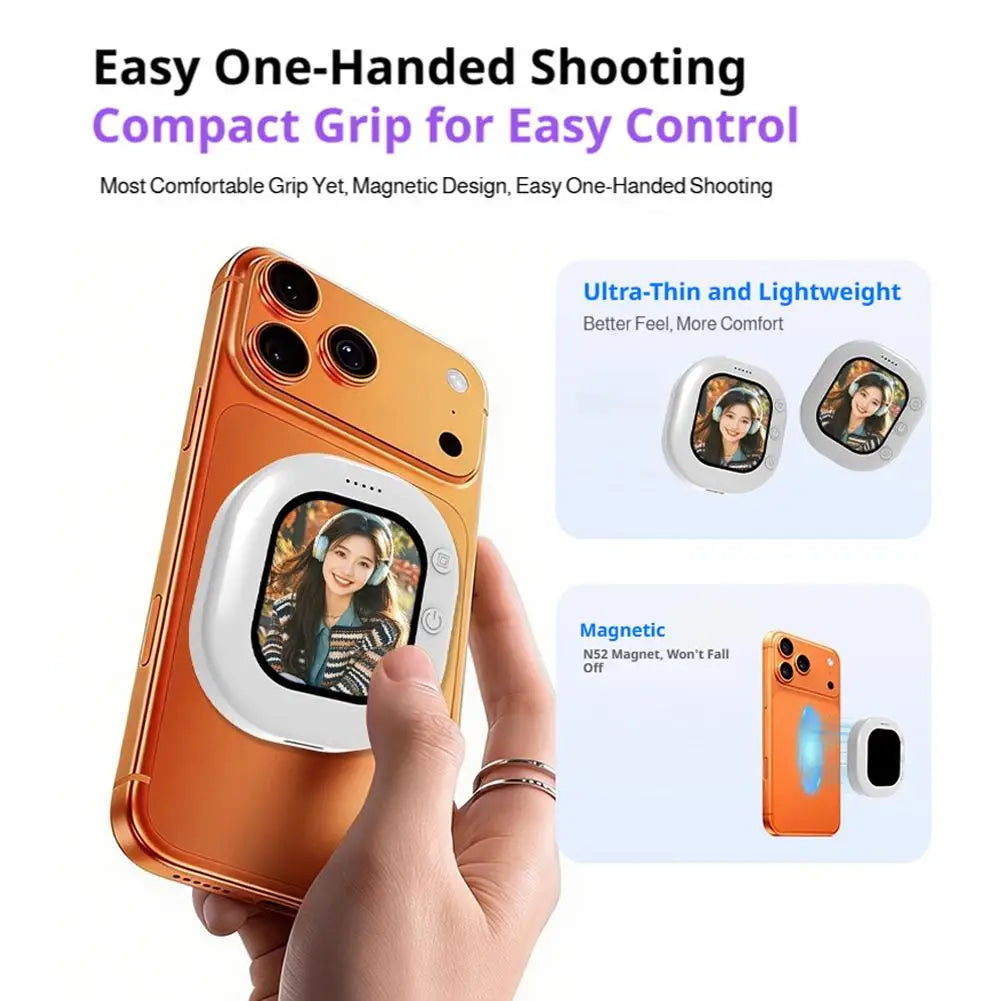 Phone Selfie Monitor Screen Holder – Rear Camera Vlogging Clip