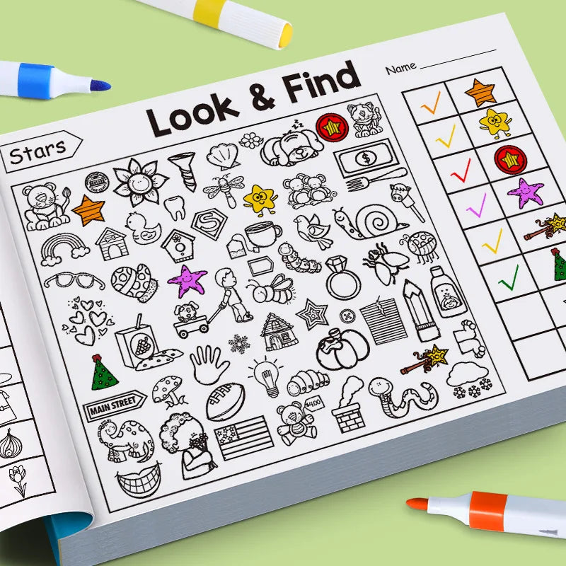Search & Find Visual Perception Activity Book for Kids