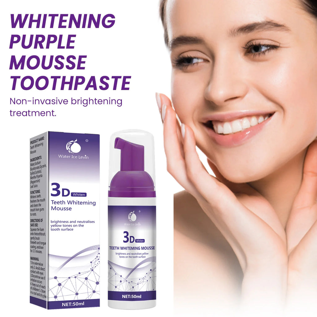 Purple Whitening Mousse Toothpaste – Deep Cleansing & Fresh Breath (50ml)