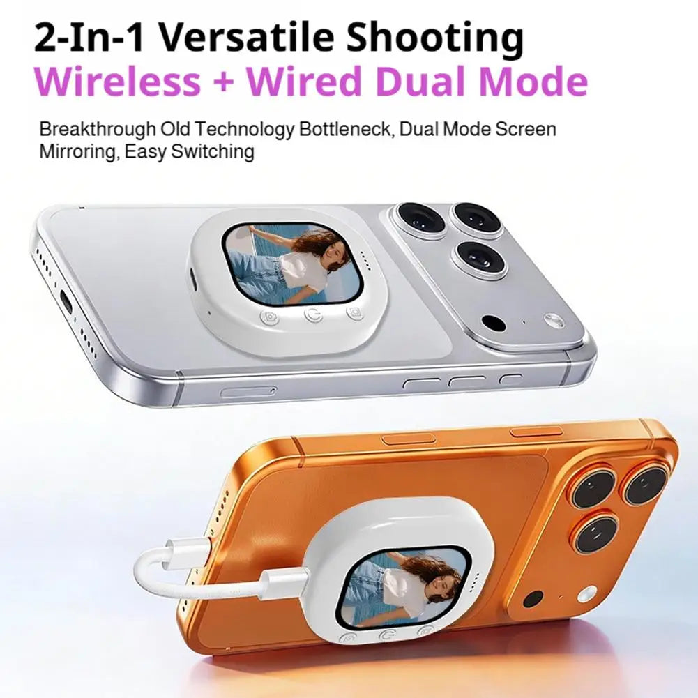 Phone Selfie Monitor Screen Holder – Rear Camera Vlogging Clip