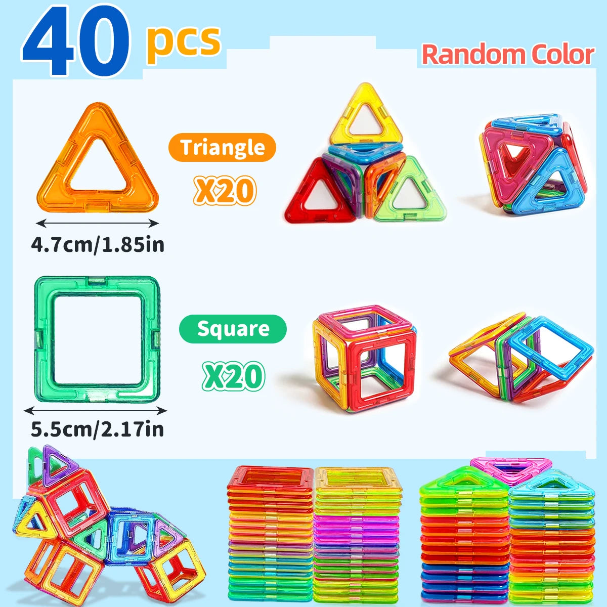 Magnetic Building Blocks – STEM Construction Toy Set