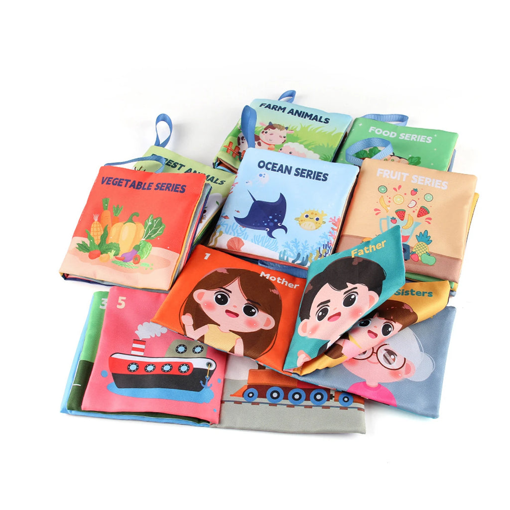 Montessori 3D Touch & Feel Sensory Cloth Book for Babies