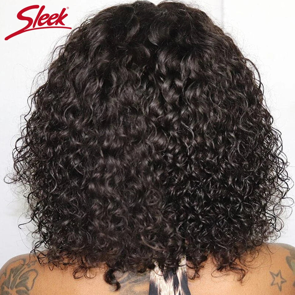 Jerry Curly Short Bob Wig – Glueless Human Hair with Bangs