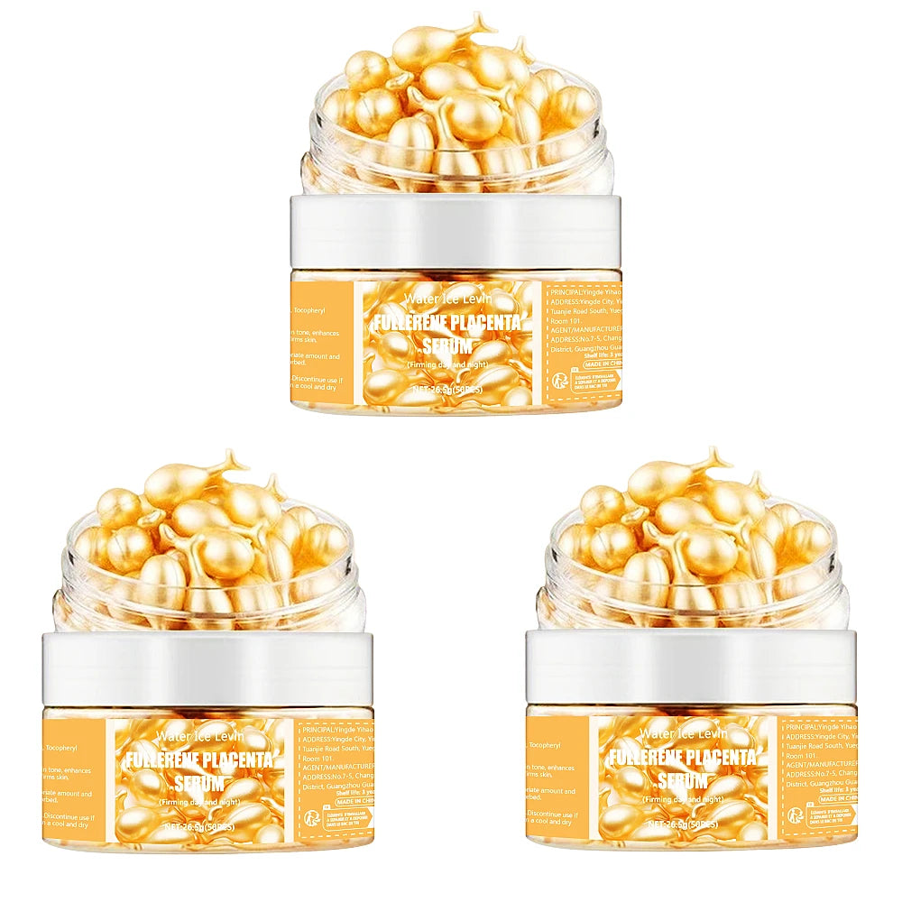 Collagen Face Serum Capsules – Hyaluronic Acid, Anti-Wrinkle & Brightening (50 Pcs)