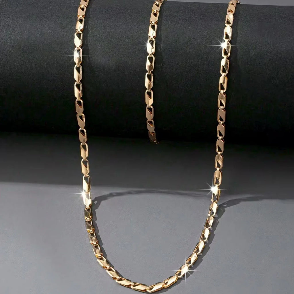 Luxurious Women's Necklace & Bracelet Set – Gold Plated Fashion Jewelry