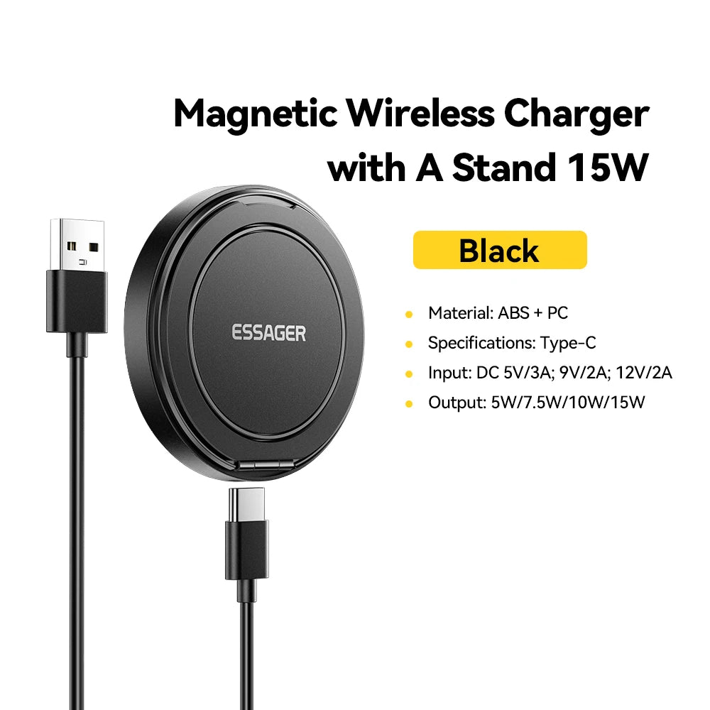Essager 15W Magnetic Wireless Charger & Phone Holder