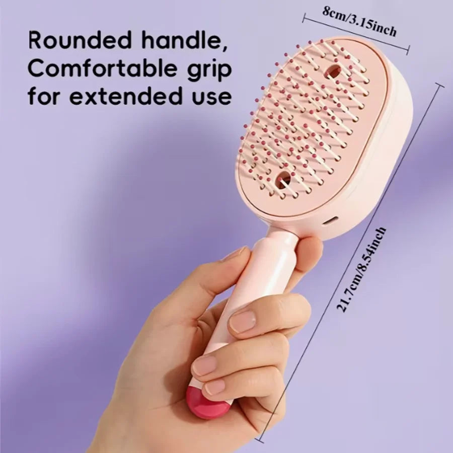 Ionic Steam Hair Brush – Anti-Frizz Detangling & Smoothing Tool