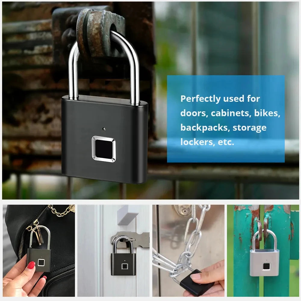 CDOK P2 Fingerprint Padlock – Biometric, Waterproof & Rechargeable