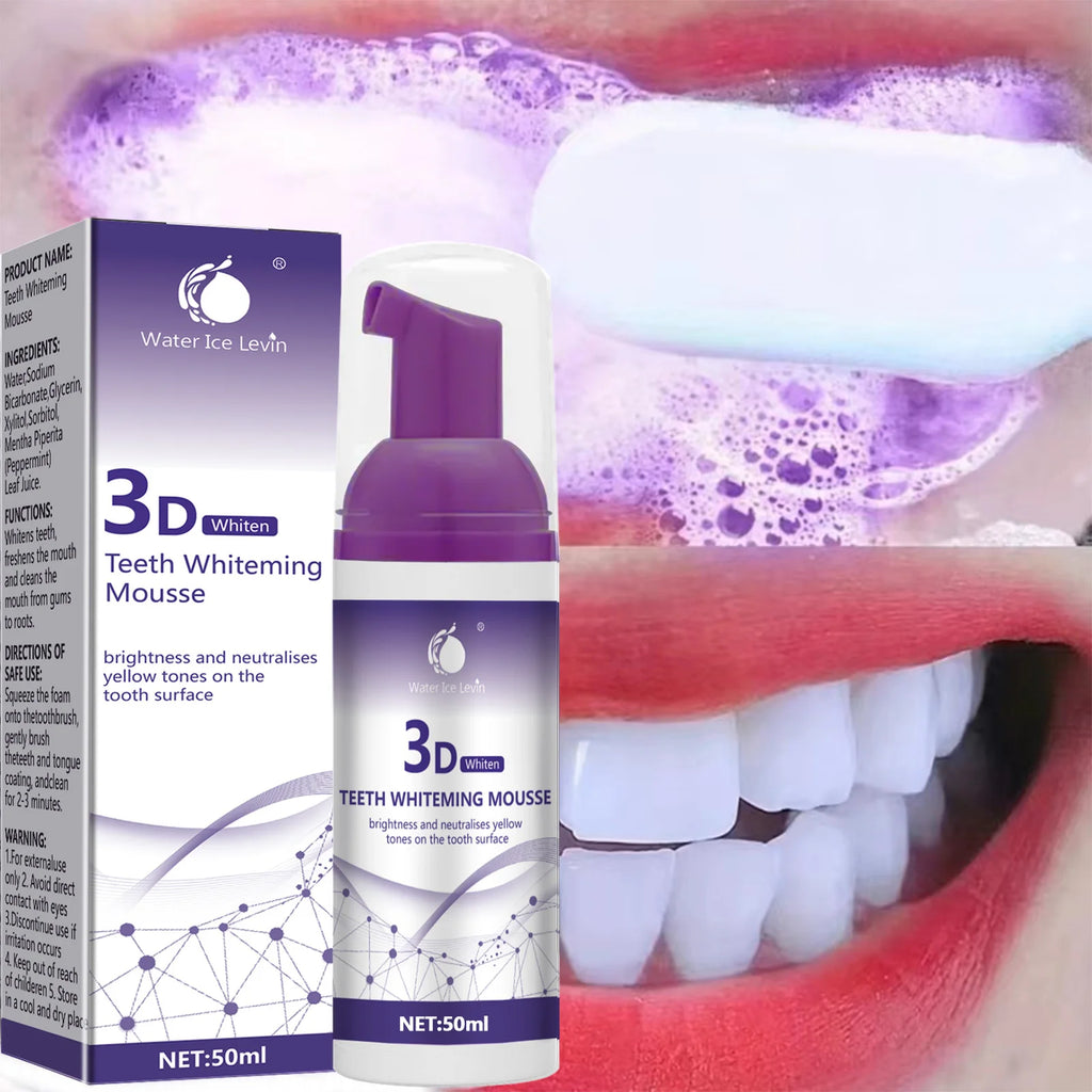 Purple Whitening Mousse Toothpaste – Deep Cleansing & Fresh Breath (50ml)