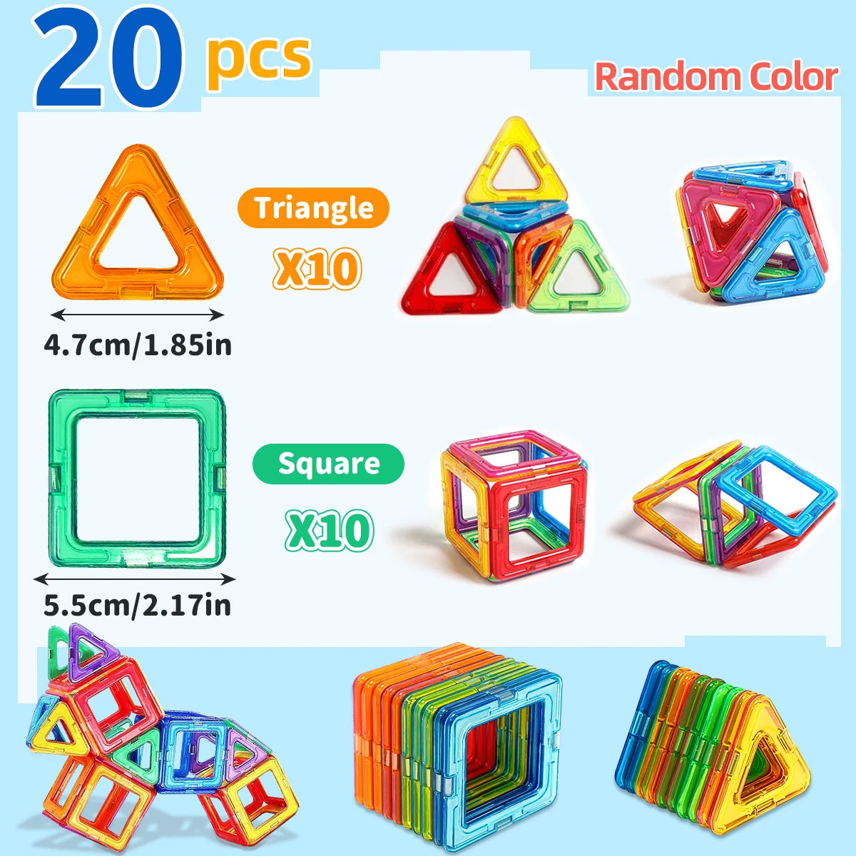 Magnetic Building Blocks – STEM Construction Toy Set