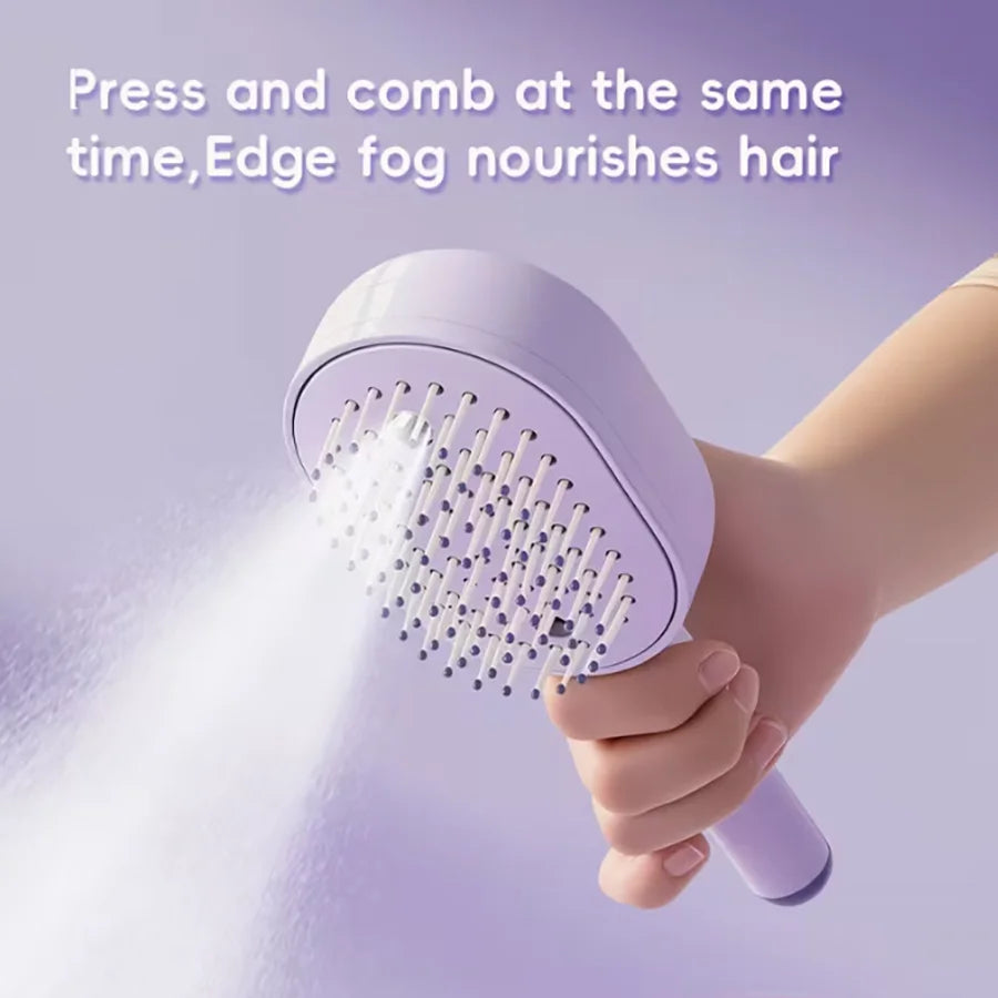 Ionic Steam Hair Brush – Anti-Frizz Detangling & Smoothing Tool