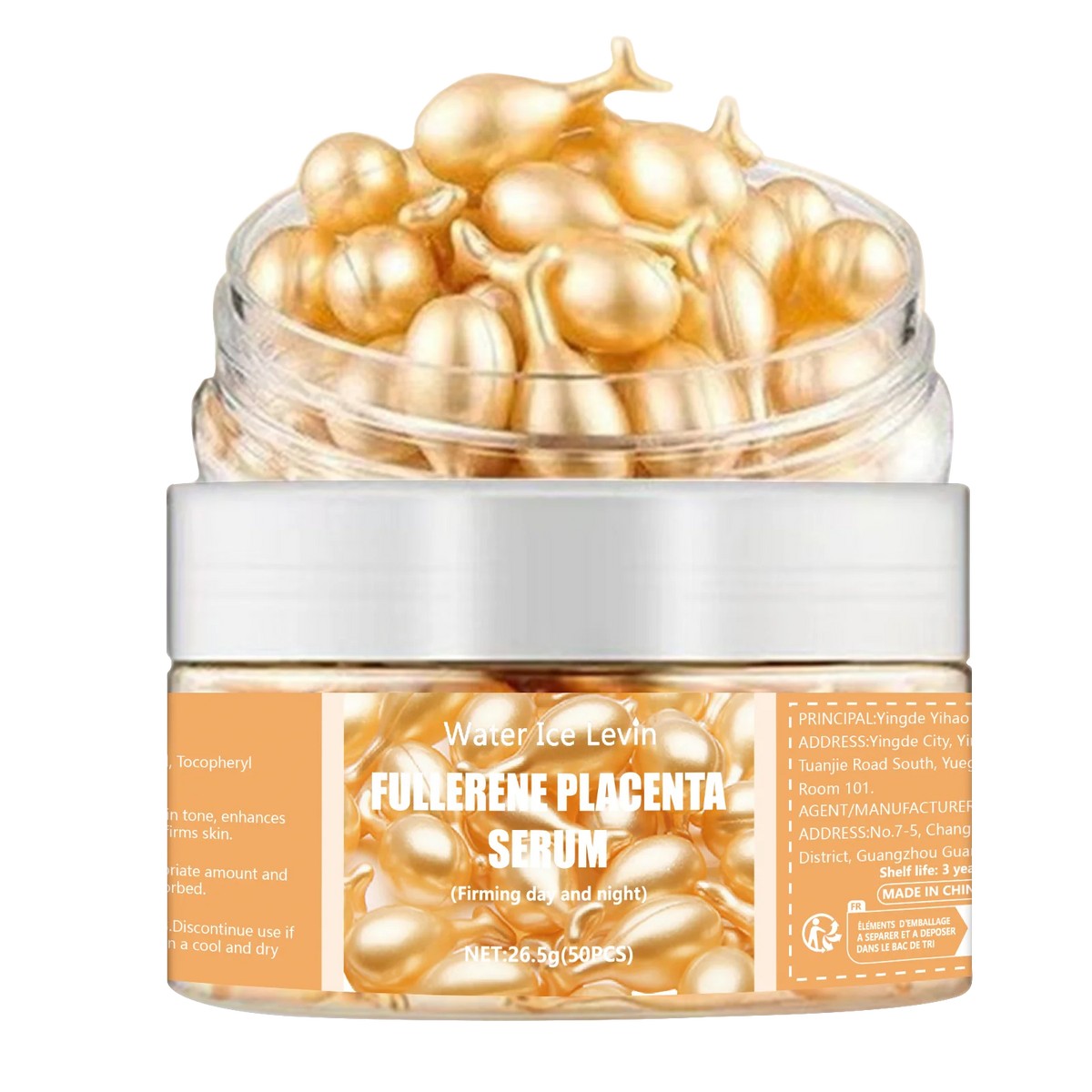 Collagen Face Serum Capsules – Hyaluronic Acid, Anti-Wrinkle & Brightening (50 Pcs)
