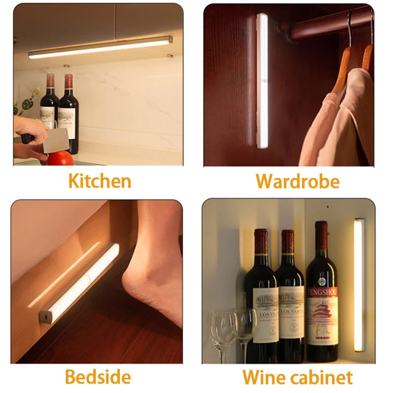 Wireless Motion Sensor LED Night Light – USB Rechargeable