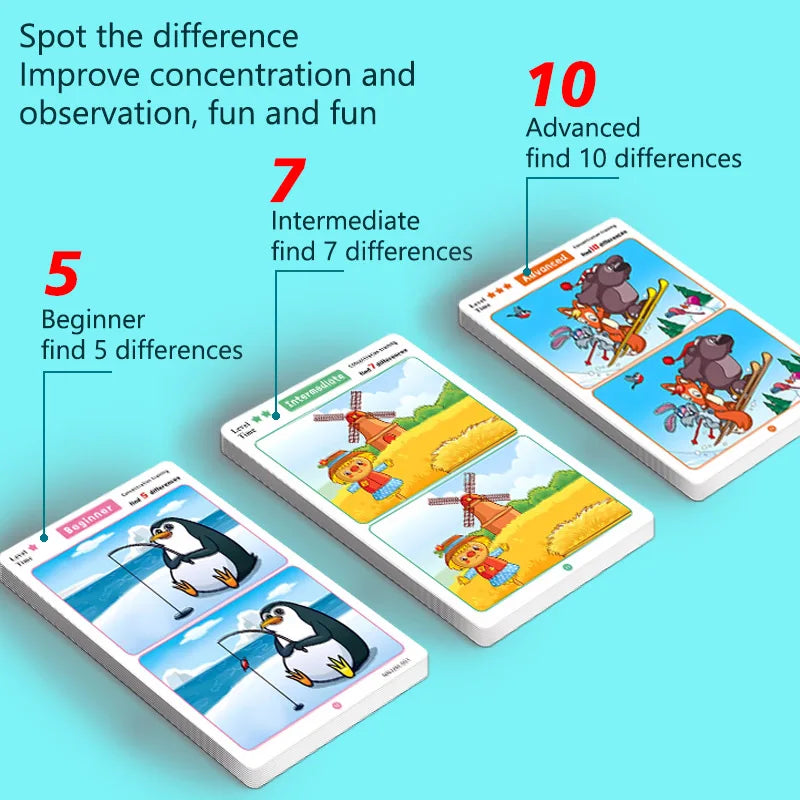 Spot the Difference – Reusable Educational Game Cards