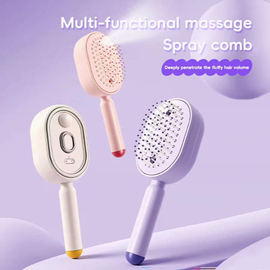 Ionic Steam Hair Brush – Anti-Frizz Detangling & Smoothing Tool
